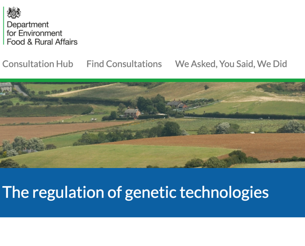  statement on Defra 'gene technology' consultation in January 2021